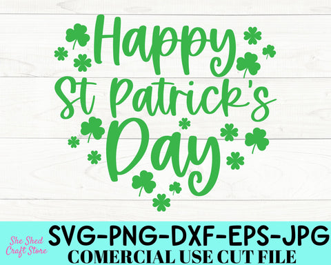 Happy St Patricks Day Svg - St Patricks Day Png - Sublimation Design SVG She Shed Craft Store 