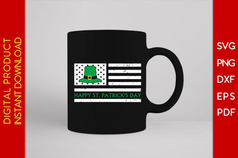 Happy St Patrick's Day With USA Flag SVG PNG PDF Cut File SVG Creativedesigntee 