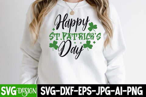 Happy St.patrick s Day SVG Design, Happy St.patrick s Day SVG Cut File SVG BlackCatsMedia 