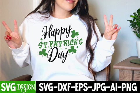 Happy St.patrick s Day SVG Design, Happy St.patrick s Day SVG Cut File SVG BlackCatsMedia 