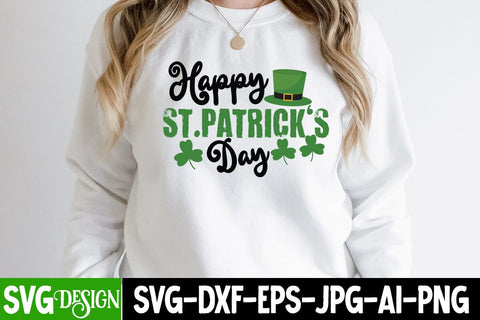 Happy St.patrick s Day SVG Design, Happy St.patrick s Day SVG Cut File SVG BlackCatsMedia 