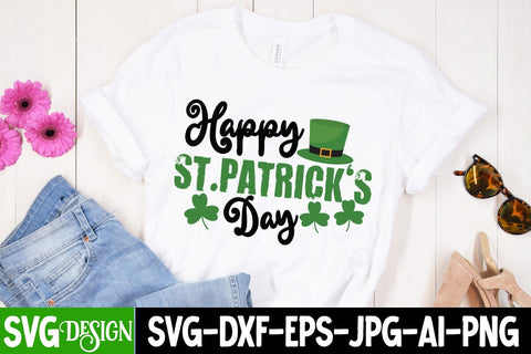 Happy St.patrick s Day SVG Design, Happy St.patrick s Day SVG Cut File SVG BlackCatsMedia 