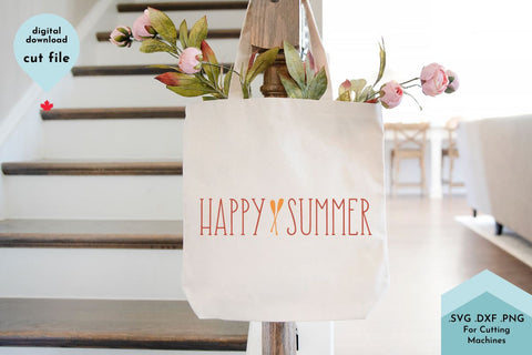 Happy Summer Hand Lettered SVG Cut File SVG Lettershapes 