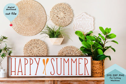 Happy Summer Hand Lettered SVG Cut File SVG Lettershapes 