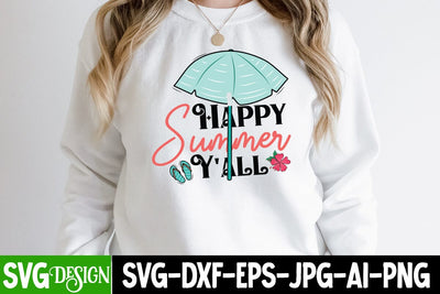 Happy Summer Y'all SVG Cut File, Happy Summer Y'all Sublimation,Summer SVG Cut File,Aloha Summer SVG Design, Summer SVG Quotes, Summer Sublimation PNG,Funny Summer SVG SVG BlackCatsMedia 