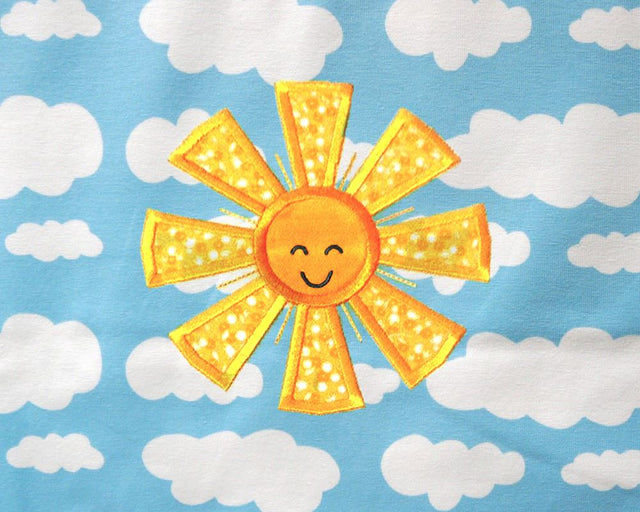 Happy Sun Applique Embroidery Embroidery/Applique Designed by Geeks 