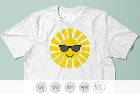Happy Sun svg, Sun in Sunglasses svg SVG Lynda M Metcalf 
