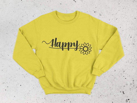 Happy svg, Sunflower svg, Spring svg, Nurse svg, flower svg, floral svg, daisy svg, sunflower clipart, sunflowers svg, summer svg SVG CutLeafSvg 