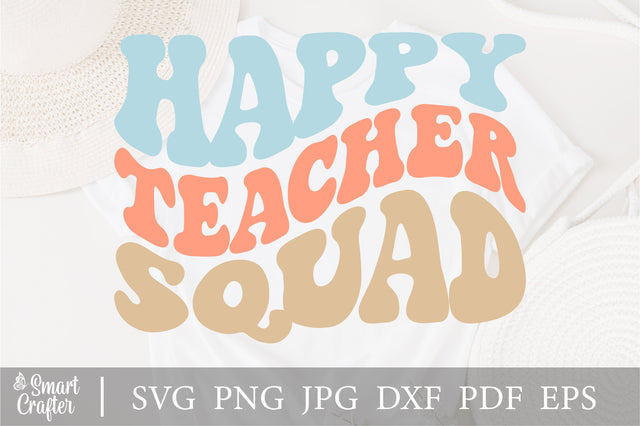 Happy Teacher Squad svg, Teacher Squad svg, Cut file, Craft File, Instant Download, Clip art, Teacher SVG, School SVG SVG Fauz 