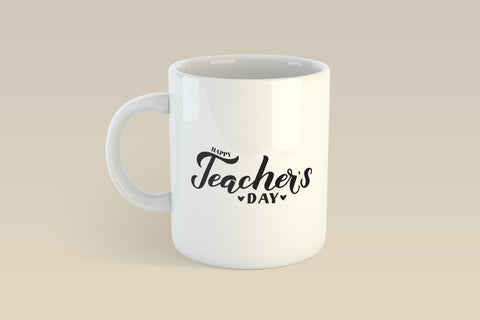 Happy Teachers Day calligraphy hand lettering SVG LaBelezoka 