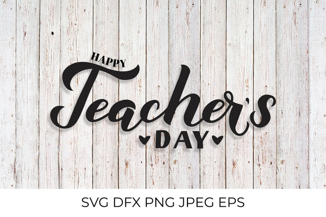 Happy Teachers Day calligraphy hand lettering SVG LaBelezoka 