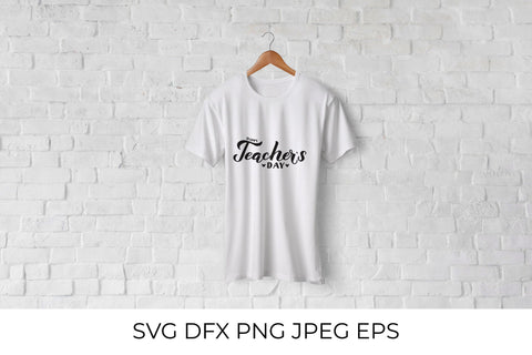 Happy Teachers Day calligraphy hand lettering SVG LaBelezoka 