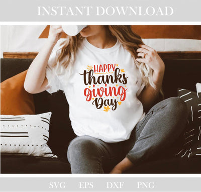 Happy Thanks giving day svg, Thanksgiving t shirt, Thankful cut files, Thanks day gift shirt SVG Isabella Machell 