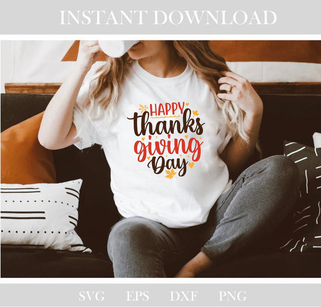 Happy Thanks giving day svg, Thanksgiving t shirt, Thankful cut files, Thanks day gift shirt SVG Isabella Machell 