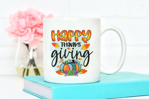 Happy Thanks Giving Sublimation Design Sublimation CraftLabSVG 