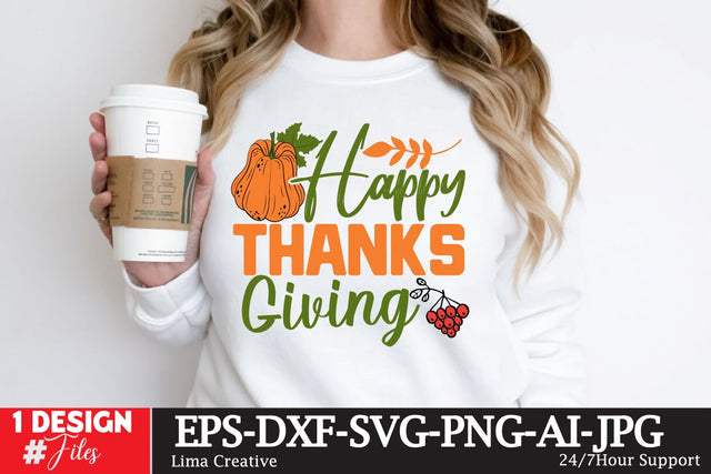 Happy Thanks Giving SVG Design SVG Insomnia Std 