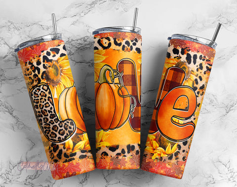 Happy Thanksgiving 20oz Skinny Tumbler PNG, Fall Autumn Pumpkin Tumbler Sublimation Design, Fall Leaves Thanksgiving Turkey Png Design Sublimation CaldwellArt 