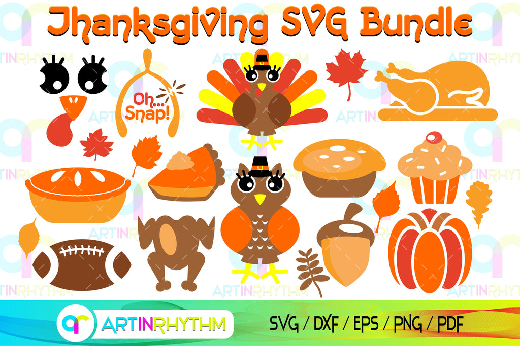 Happy Thanksgiving day svg bundle - So Fontsy