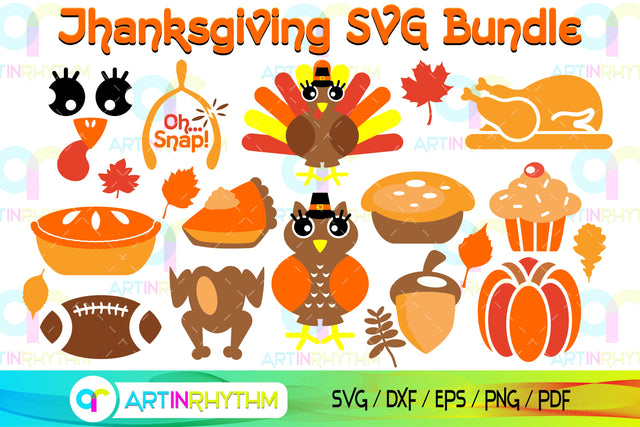 Happy Thanksgiving day svg bundle SVG Artinrhythm shop 