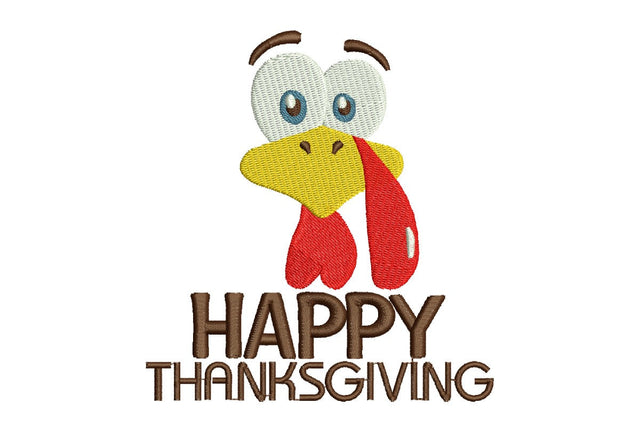 Happy Thanksgiving Embroidery Design. Turkey Face Embroidery/Applique DESIGNS NextEmbroidery 