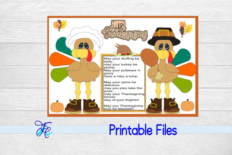 Happy Thanksgiving Gift Tag 3D Paper Family Creations 