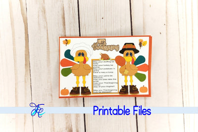 Happy Thanksgiving Gift Tag 3D Paper Family Creations 