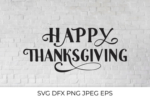 Happy Thanksgiving hand lettered SVG SVG LaBelezoka 