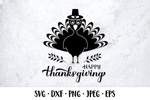 Happy Thanksgiving hand lettered SVG SVG LaBelezoka 