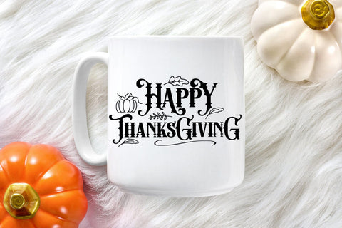 Happy Thanksgiving I Thanksgiving Decor SVG I Fall Sign SVG SVG Happy Printables Club 