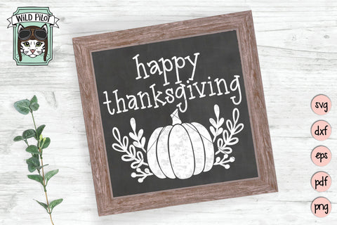 Happy Thanksgiving Pumpkin Wreath SVG Cut File SVG Wild Pilot 