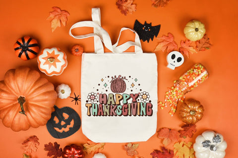 Happy Thanksgiving Retro Sublimation PNG Sublimation CraftLabSVG 