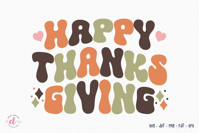 Happy Thanksgiving Retro SVG Design SVG CraftLabSVG 