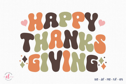 Happy Thanksgiving Retro SVG Design SVG CraftLabSVG 