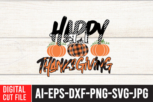 Happy Thanksgiving Sublimation Design Sublimation BlackCatsMedia 