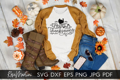 Happy Thanksgiving SVG Cricut Silhouette PNG Sublimation Funny Thanksgiving SVG Turkey Day SVG RoseMartiniDesigns 