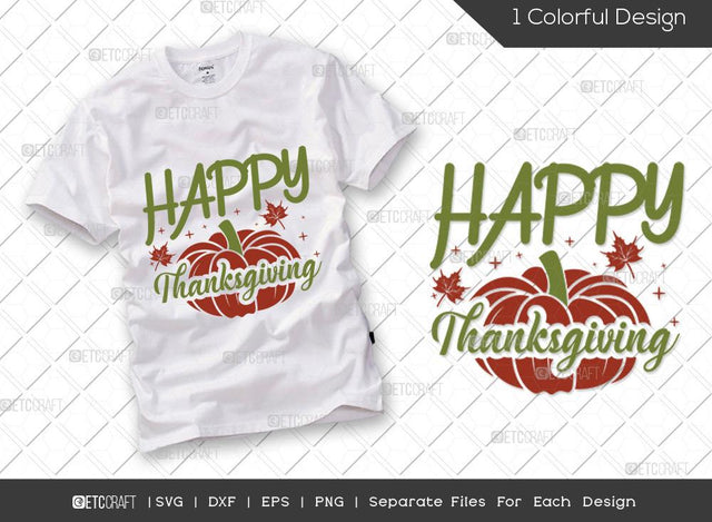 Happy Thanksgiving SVG Cut File | Fall Time Svg | Fall Svg | Autumn Svg | Thankful Svg | Thanksgiving Svg | Hunting T-shirt Design SVG ETC Craft 