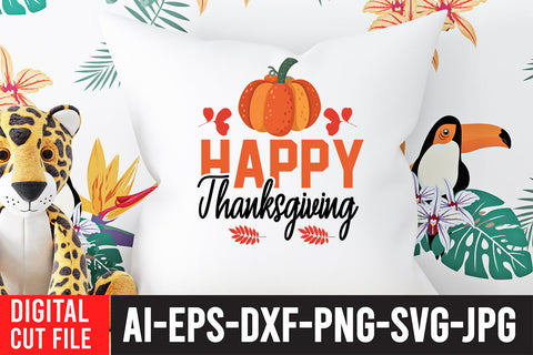 Happy Thanksgiving SVG Cut File SVG BlackCatsMedia 