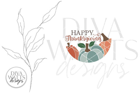 Happy Thanksgiving SVG | Fall / Autumn Design SVG Diva Watts Designs 