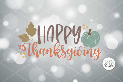 Happy Thanksgiving SVG | Farmhouse Fall Sign Design SVG Diva Watts Designs 