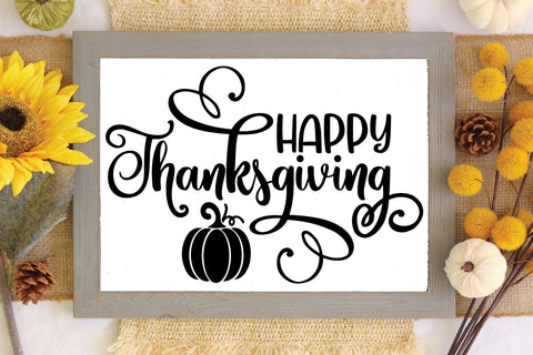 Happy Thanksgiving SVG File | Fall Sign SVG File SVG Old Market 