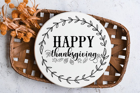 Happy Thanksgiving SVG I Fall Door Sign SVG I Fall SVG PNG SVG Happy Printables Club 