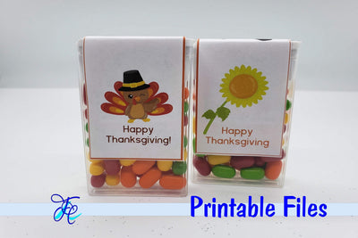 Happy Thanksgiving - Tic Tac Label 3D Paper Family Creations 