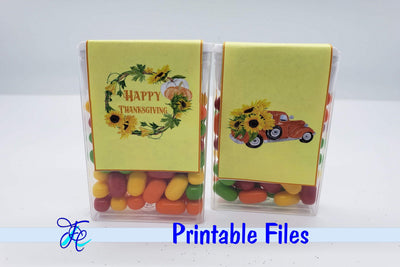 Happy Thanksgiving - Tic Tac Label 3D Paper Family Creations 
