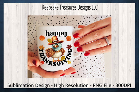 Happy Thanksgiving Turkey Sublimation, Happy Thanksgiving Shirt, Thanksgiving PNG Design, Thanksgiving PNG Trendy, Digital Download, Sublimation Keepsake Treasures Designs LLC. 