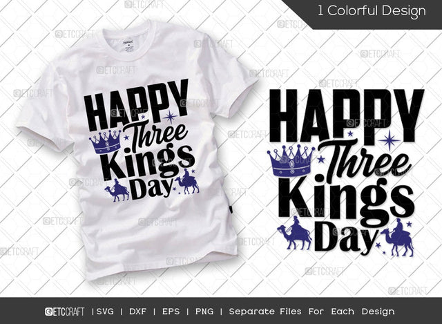 Happy Three Kings Day SVG Cut File | Epiphany Svg | Nativity Svg | Three Wise Men Svg | Christians Svg | Holiday Svg | Epiphany Quote Design SVG ETC Craft 