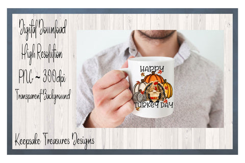 Happy Turkey Day, Boy Gnome Turkey, Png Sublimation Design Sublimation Keepsake Treasures Designs LLC. 
