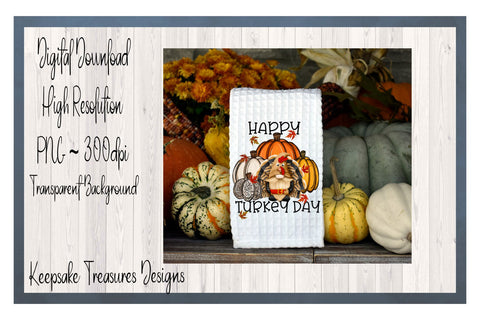 Happy Turkey Day, Boy Gnome Turkey, Png Sublimation Design Sublimation Keepsake Treasures Designs LLC. 