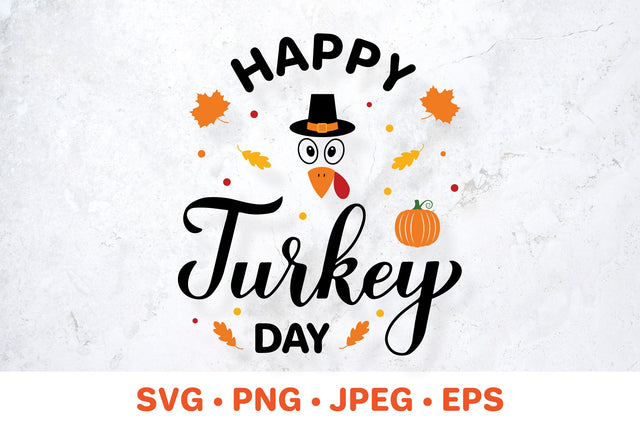 Happy Turkey Day. Funny Thanksgiving quote. Thanksgiving SVG SVG LaBelezoka 