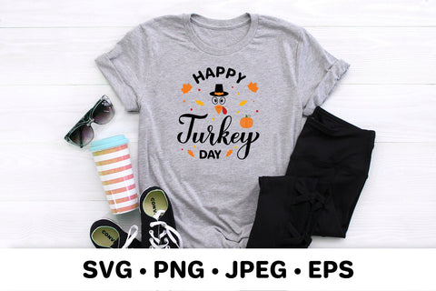 Happy Turkey Day. Funny Thanksgiving quote. Thanksgiving SVG SVG LaBelezoka 