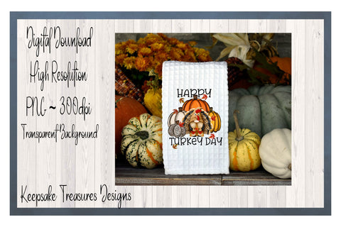 Happy Turkey Day, Girl Gnome Turkey, Png Sublimation Design Sublimation Keepsake Treasures Designs LLC. 